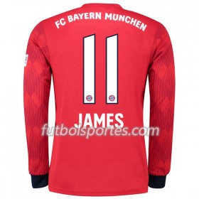 Camisetas Bayern de Múnich James 11 Primera Equipacion 2018/2019 Manga Larga